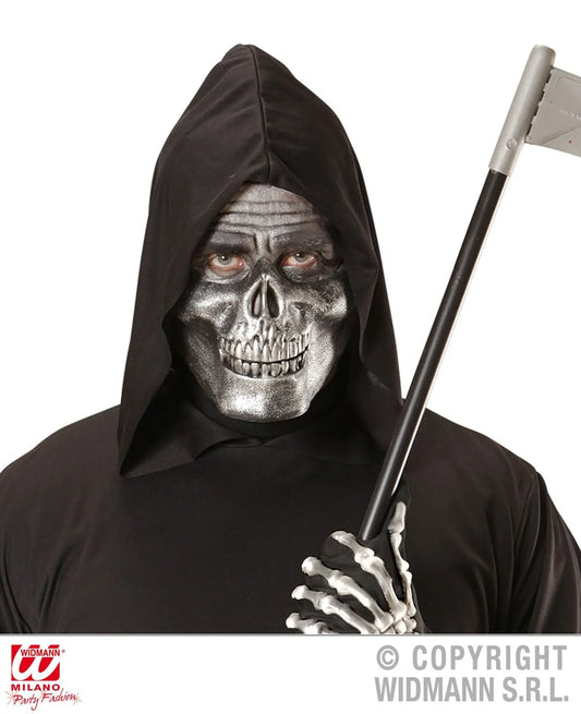 Maschera mezzo viso TESCHIO metallizzata - tuttocostumi.it