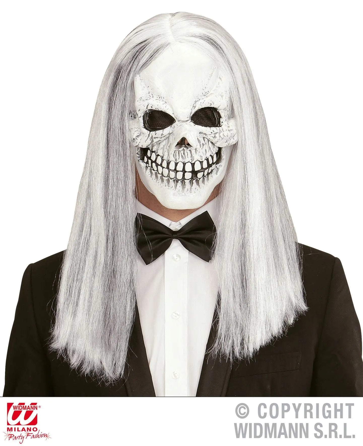 Maschera TESCHIO con PARRUCCA - tuttocostumi.it