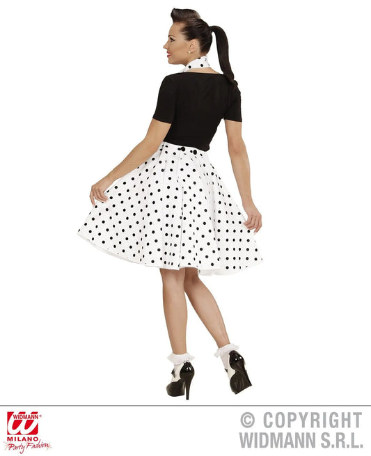 Gonna e foulard a pois ANNI 50 BIANCO - tuttocostumi.it