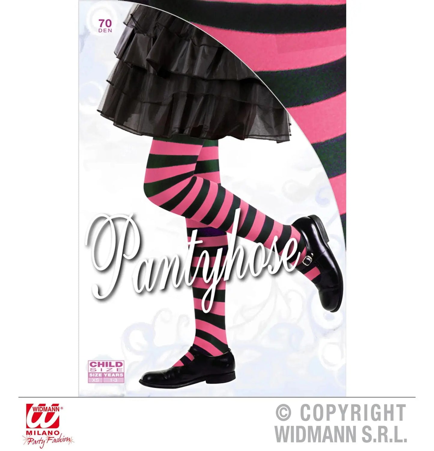 Collant rigati ROSA-NERO bambina - tuttocostumi.it