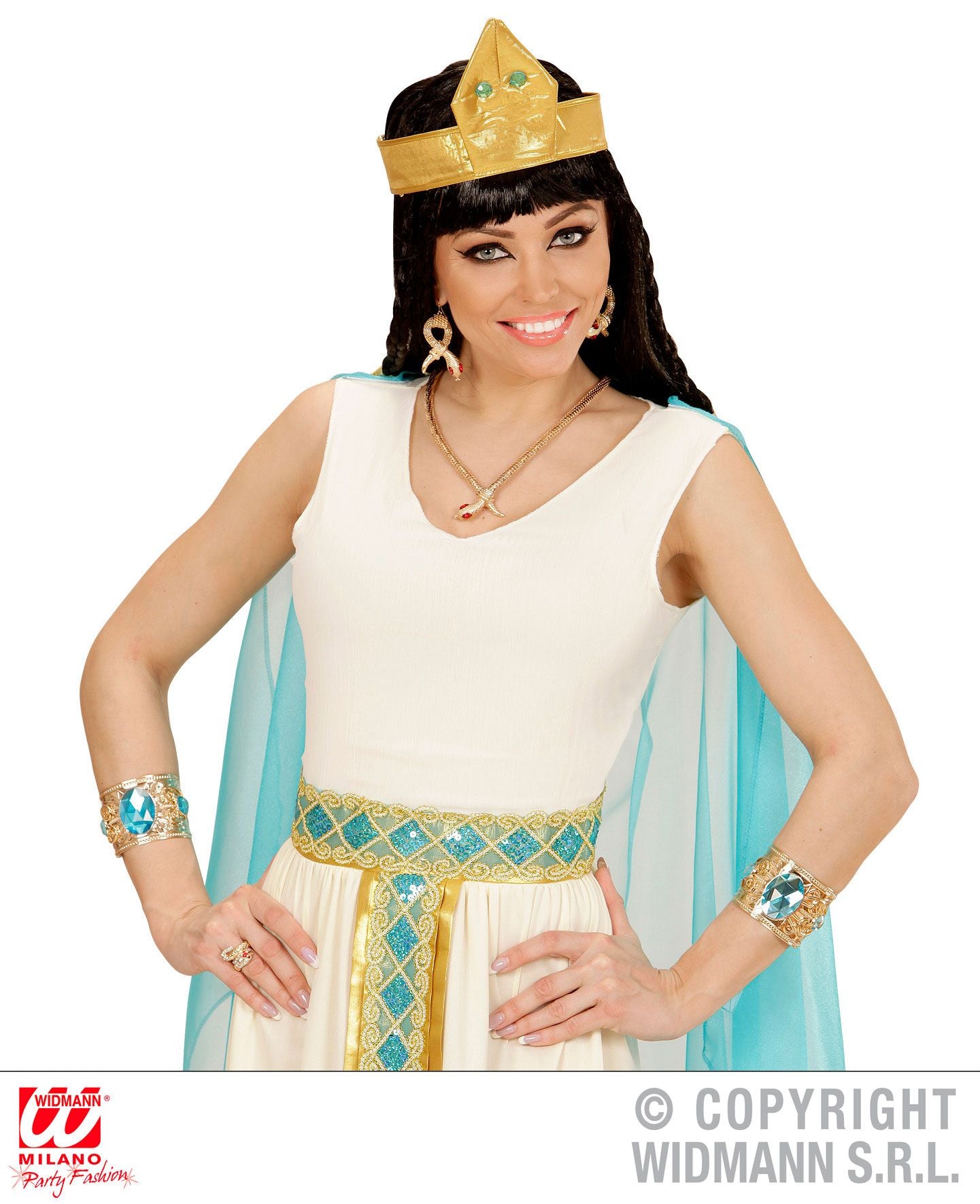 COLLANA SERPENTE oro con occhi gemma rossa di Widmann - tuttocostumi.it