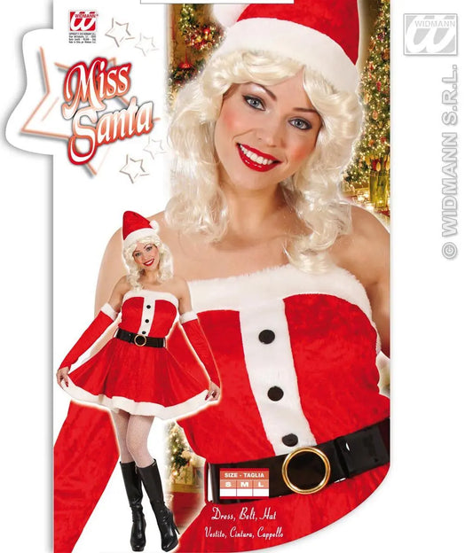 Costume MISS SANTA con bottoni di Widmann - tuttocostumi.it