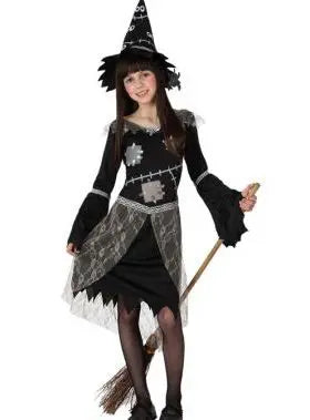 Costume STREGA PEZZATA bambina - tuttocostumi.it