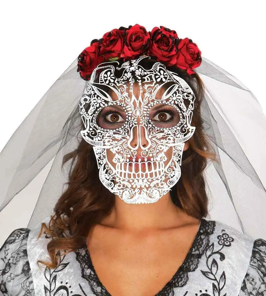 Cerchietto DEA DELLA MORTE con velo - tuttocostumi.it