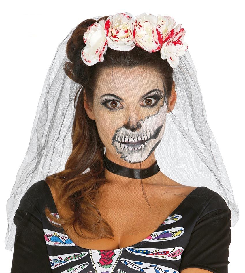 Cerchietto FIORI BIANCHI di Guirca - tuttocostumi.it