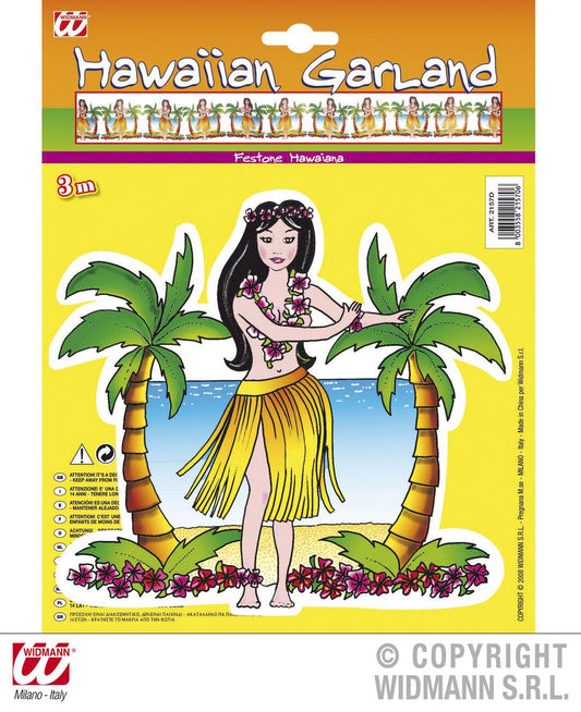 Festone RAGAZZA HAWAIANA 3 metri di Widmann - tuttocostumi.it