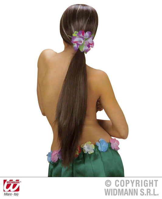 Molletta per capelli con 3 FIORI IBISCO GRANDI - tuttocostumi.it
