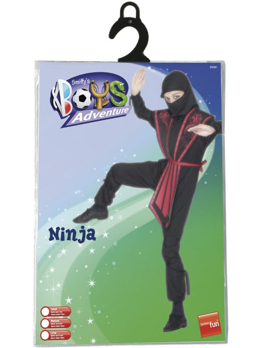 Costume SHADOW NINJA ROSSO e NERO di Smiffys - tuttocostumi.it