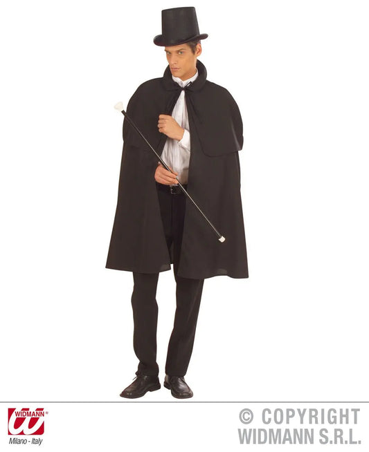 Mantello NERO CON PELLEGRINA 100 cm - tuttocostumi.it
