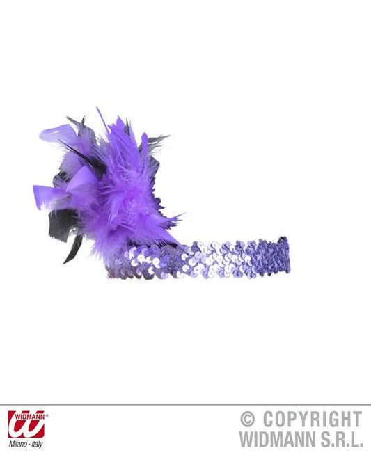 Fascia CHARLESTON in PAILLETTES con MARABOU - tuttocostumi.it