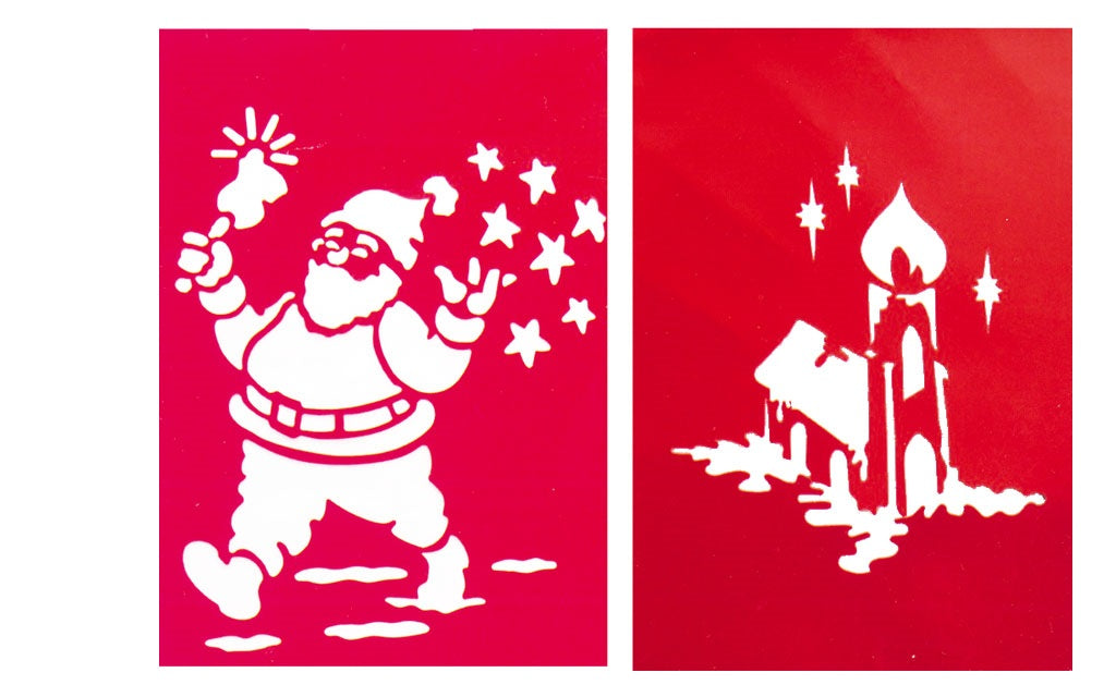 Confezione due STENCIL BABBO e CHESETTA 34 X 24 cm di Guirma - tuttocostumi.it