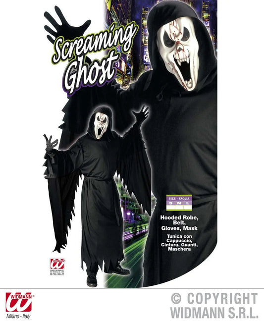 Tunica con cappuccio SCREAMING GHOST di Widmann - tuttocostumi.it