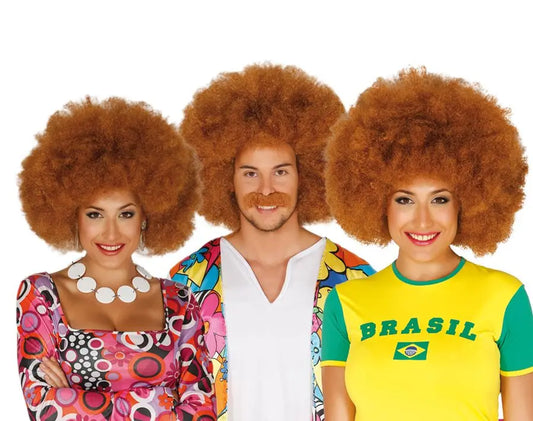 Parrucca AFRO CASTANA EXTRA - tuttocostumi.it