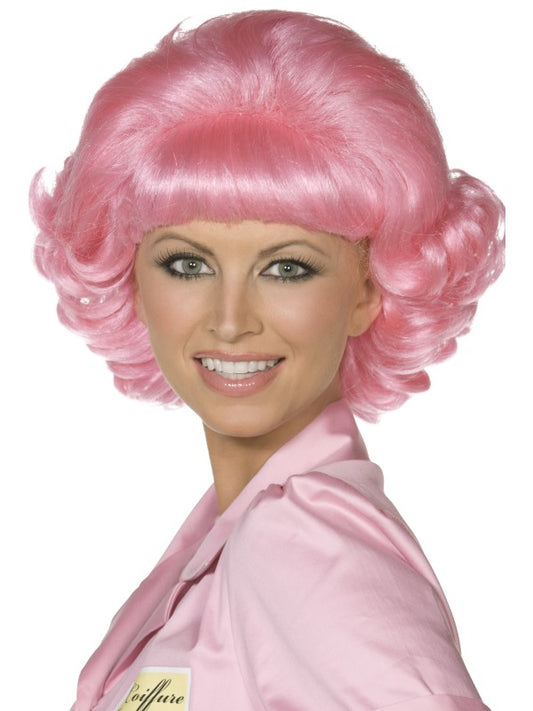 Parrucca FRENCHY rosa di Smiffys - tuttocostumi.it