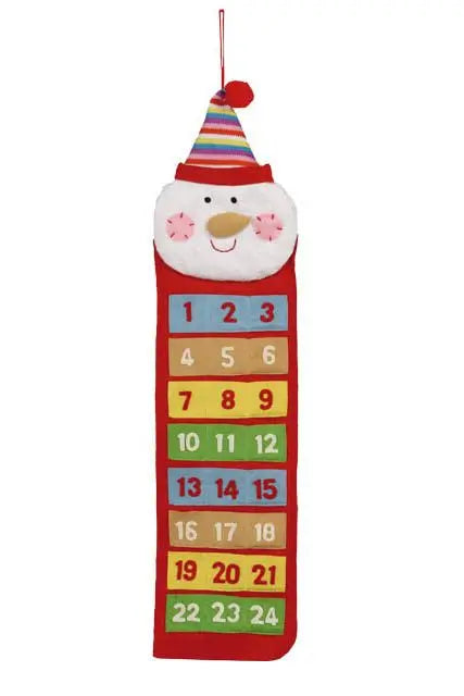 Calendario dell'avvento PUPAZZO DI NEVE 75 cm - tuttocostumi.it