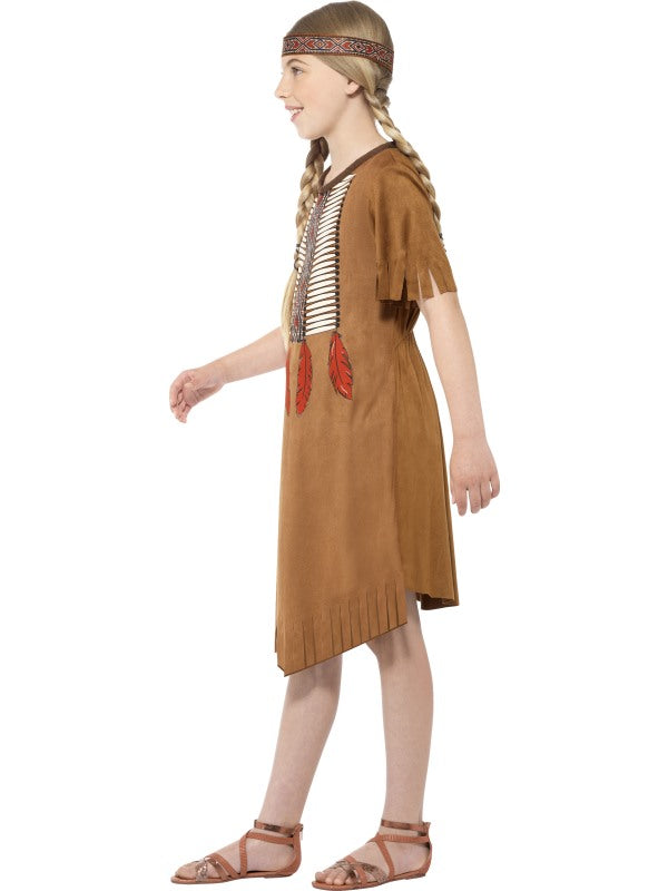 Costume NATIVA AMERICANA bambina di Smiffys - tuttocostumi.it