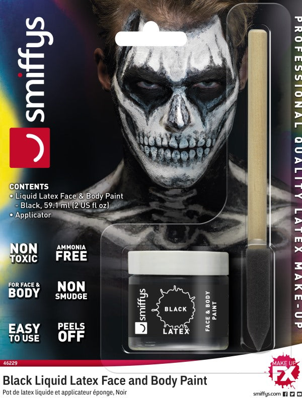 Lattice liquido NERO con applicatore di Smiffys - tuttocostumi.it