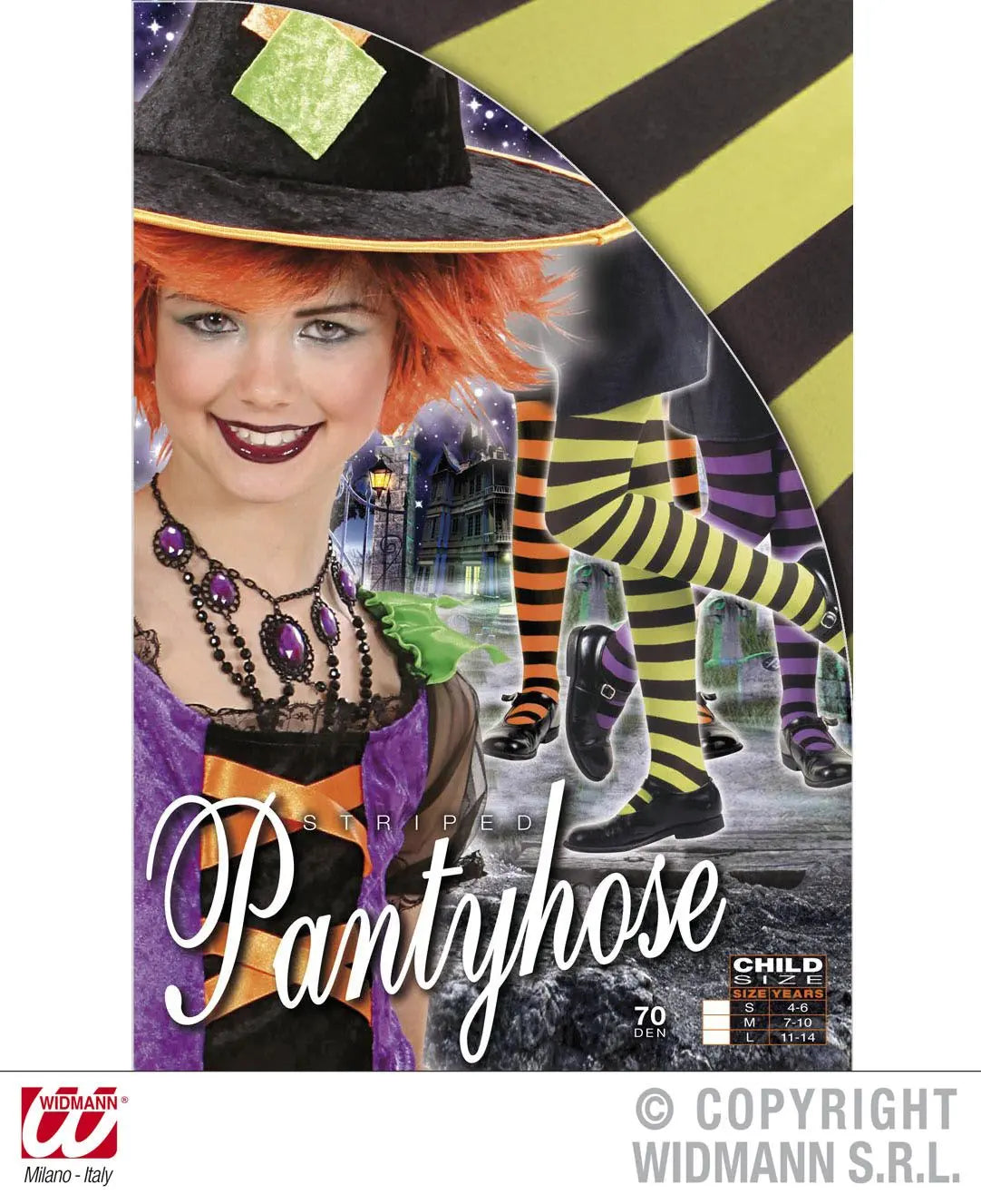 Collant FLUORESCENTI RIGATI bambine - tuttocostumi.it
