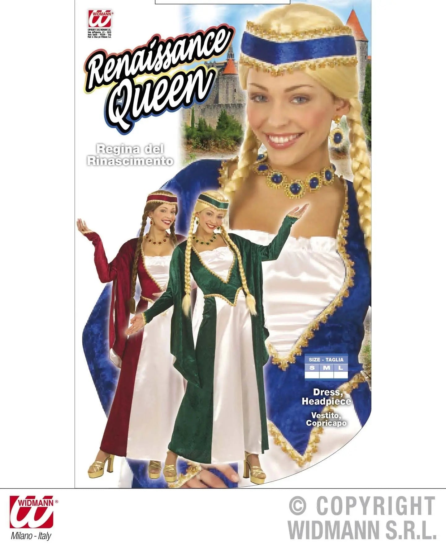 Costume da REGINA DEL RINASCIMENTO in velluto - tuttocostumi.it