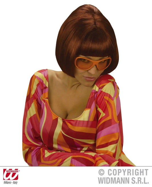 Parrucca PARTY GIRL anni 70 burgundy - tuttocostumi.it