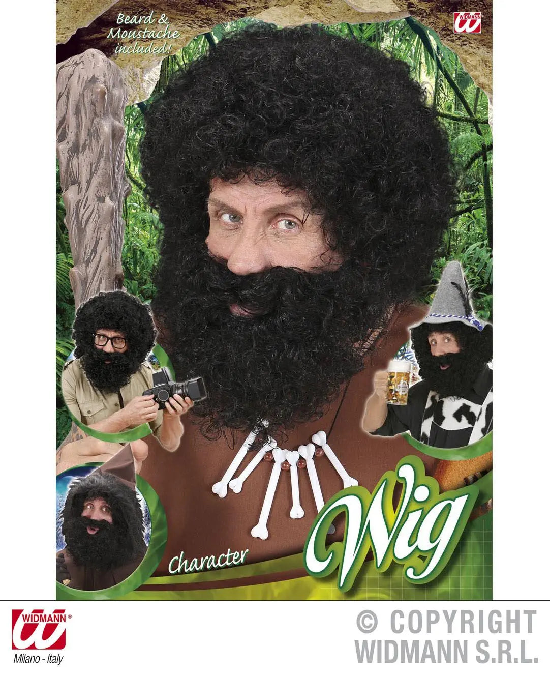 Parrucca e barba KNECHT RUPRECHT mora - tuttocostumi.it