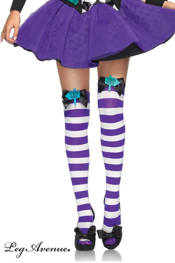 Calze a strisce con disegno applicato - tuttocostumi.it