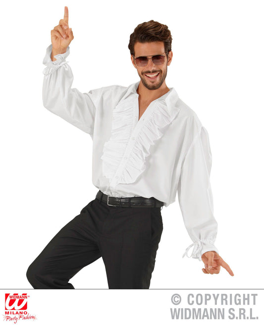 Camicia con RUCHES bianca XL di Widmann - tuttocostumi.it