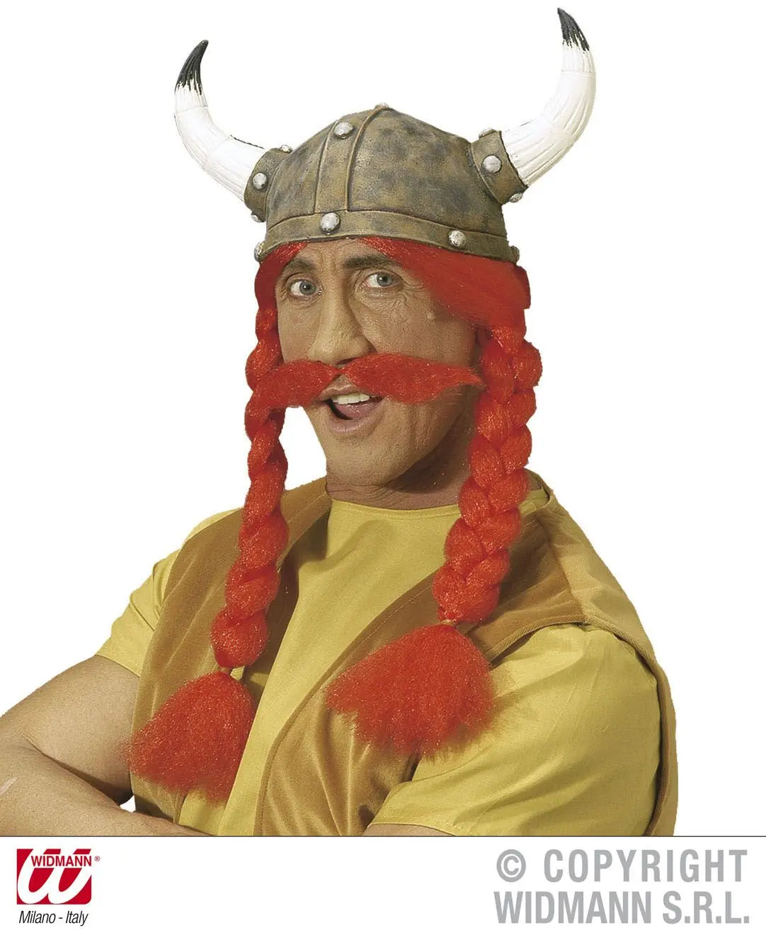 Elmo GAULOIS con trecce e baffi - tuttocostumi.it