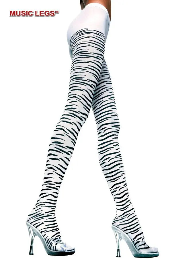 Collant bianco zebrato - tuttocostumi.it