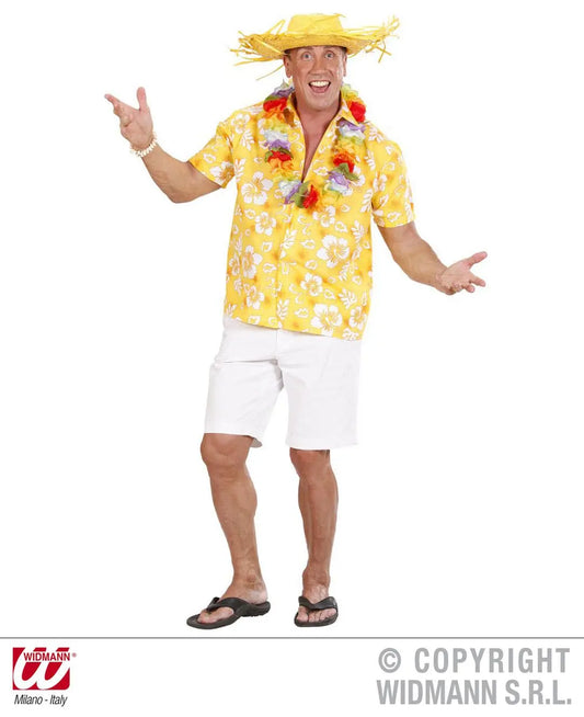 Camicia HAWAIANA gialla - tuttocostumi.it