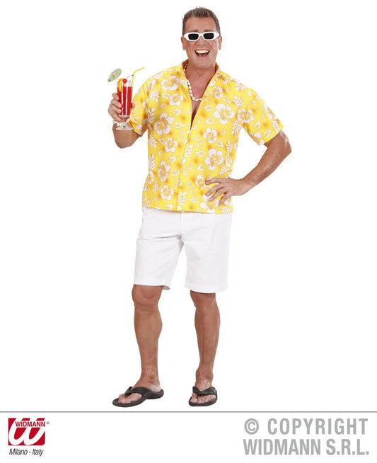 Camicia HAWAIANA gialla - tuttocostumi.it
