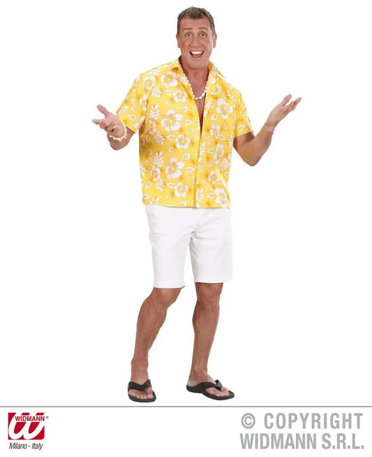 Camicia HAWAIANA gialla - tuttocostumi.it