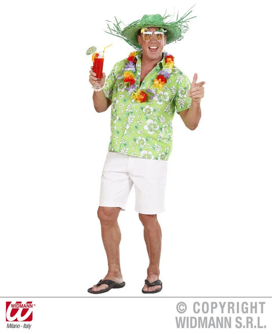Camicia HAWAIANA verde - tuttocostumi.it