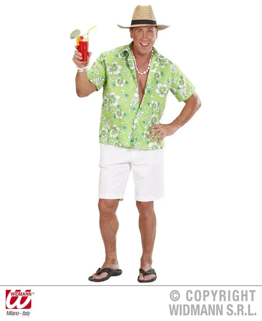 Camicia HAWAIANA verde - tuttocostumi.it
