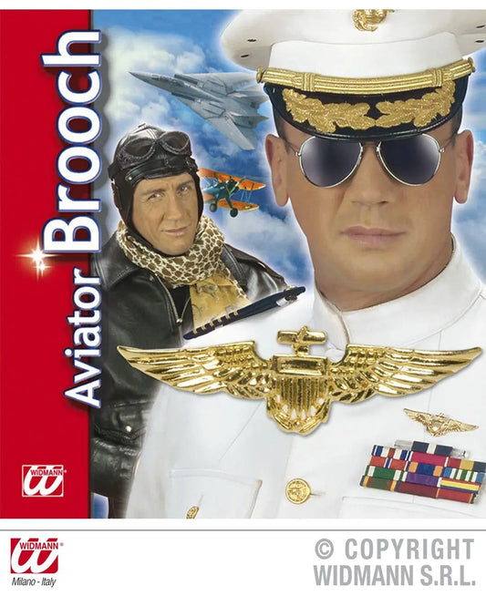 Spilla AVIATORE ORO - tuttocostumi.it