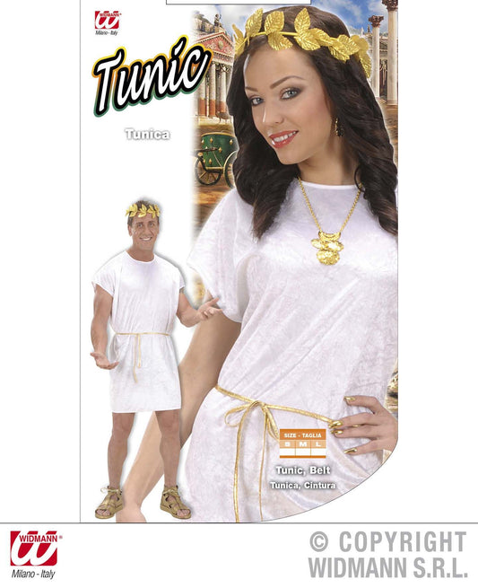 Tunica unisex BIANCA con cintura oro di Widmann - tuttocostumi.it