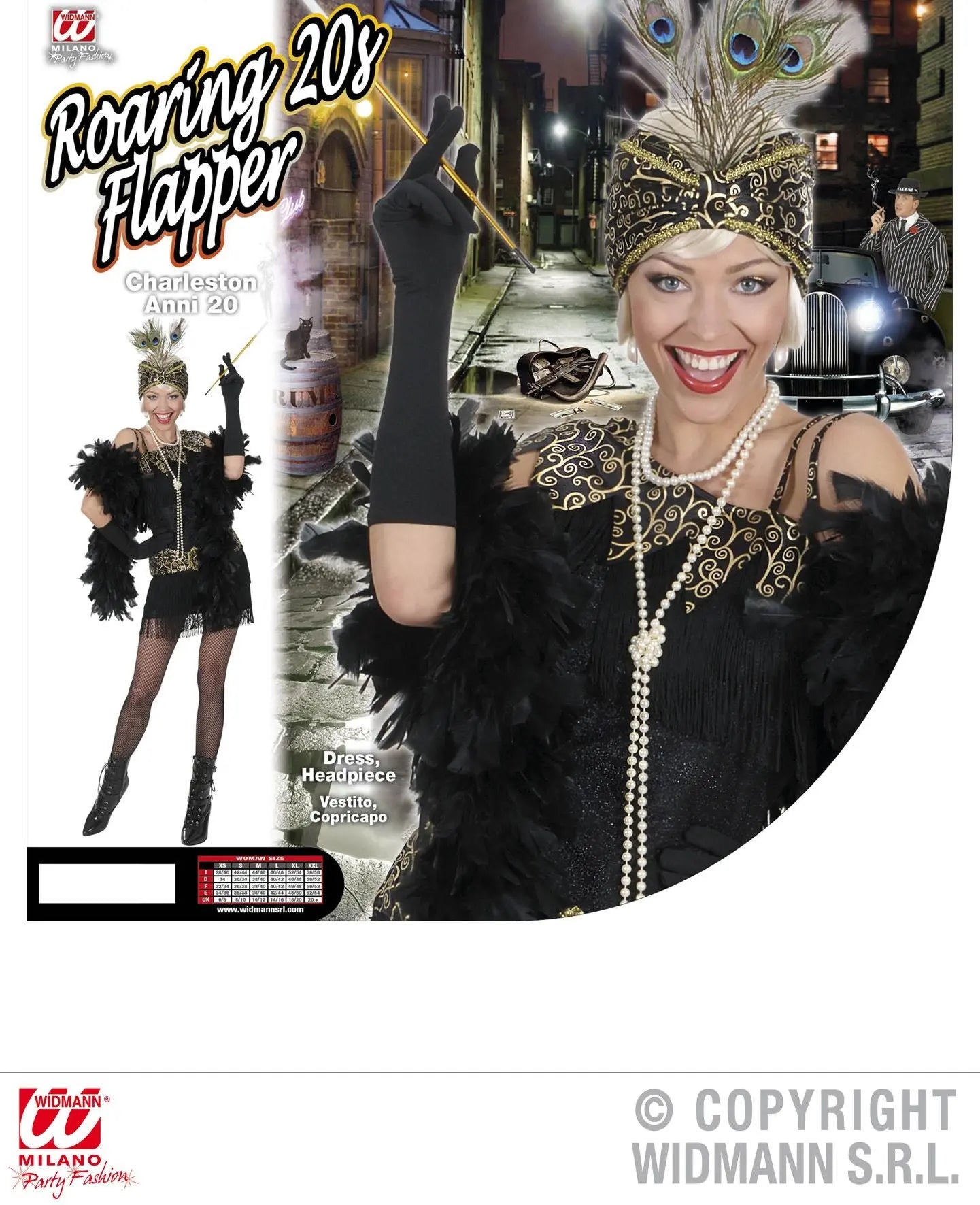 Costume CHARLESTON ANNI 20 nero - tuttocostumi.it