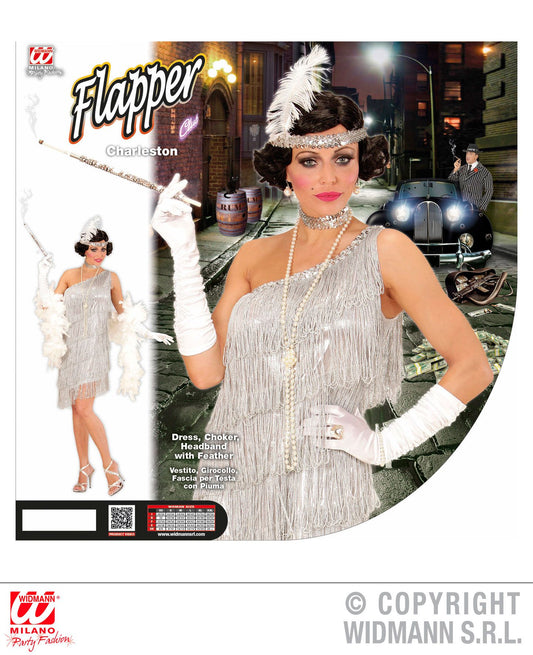 Costume CHARLESTON SCINTILLANTE ARGENTO di Widmann - tuttocostumi.it