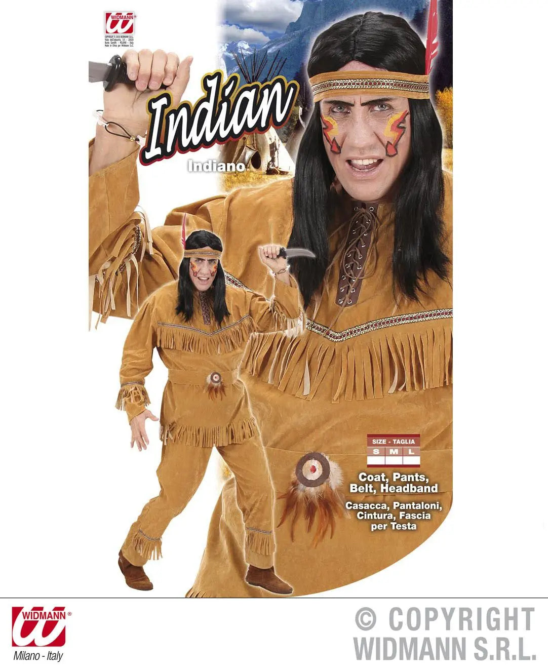 Costume INDIANO scamosciato - tuttocostumi.it