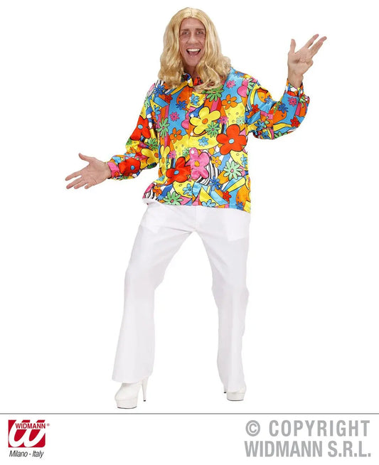 Camicia uomo FLOWER POWER - tuttocostumi.it