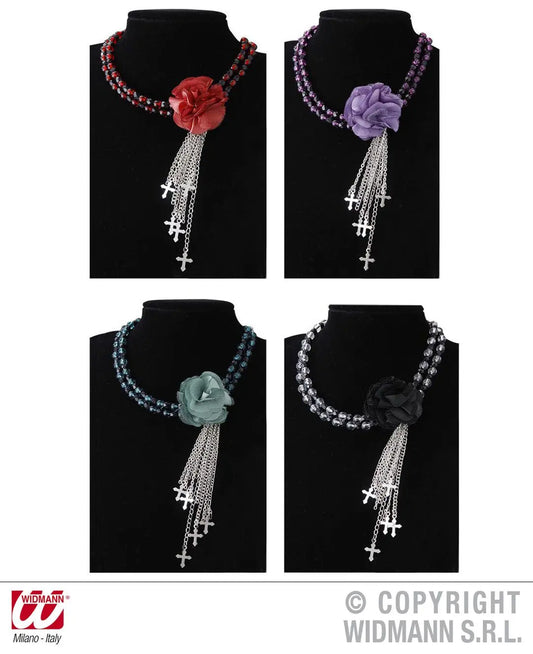 Girocollo gotico con fiore - tuttocostumi.it