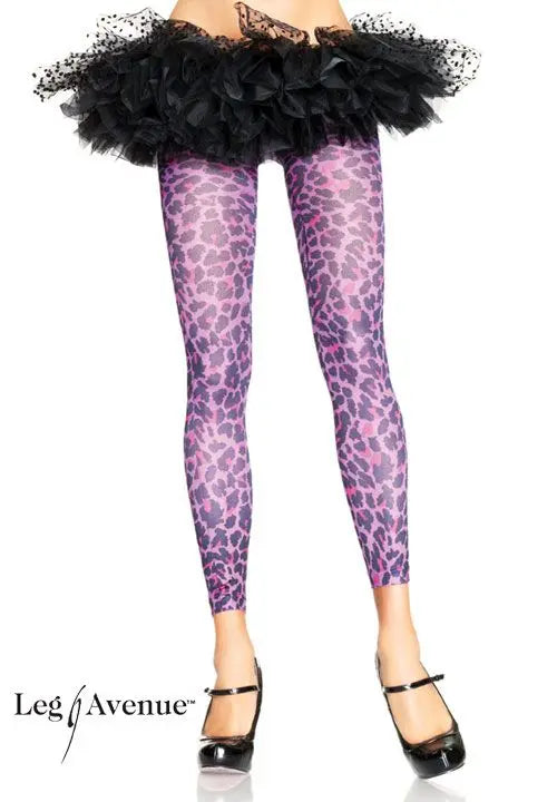 Leggings maculati porpora di Leg Avenue - tuttocostumi.it