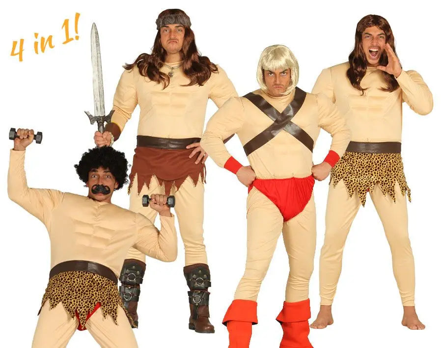 Costume UOMO MUSCOLOSO 4 in 1 - tuttocostumi.it