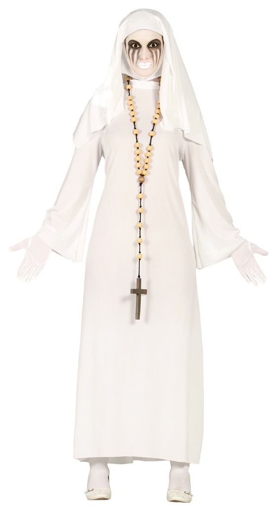 Costume MONACA FANTASMA bianco di Guirca - tuttocostumi.it
