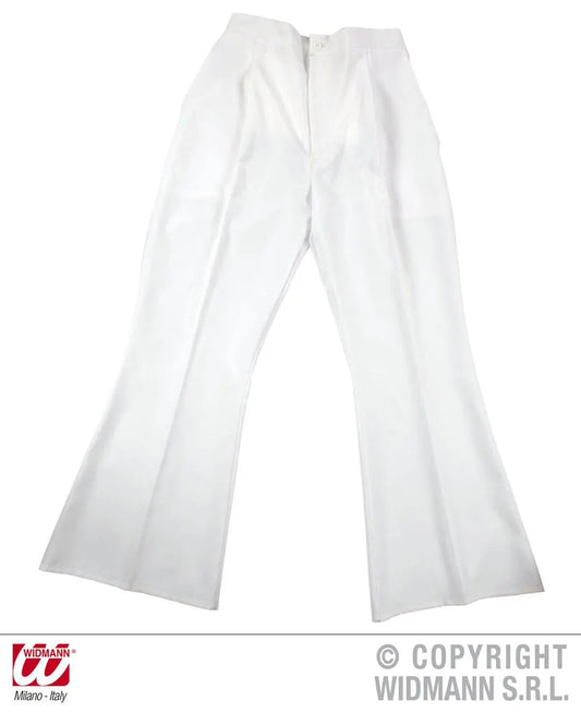 Pantaloni bianchi a ZAMPA D'ELEFANTE in tessuto pesante XL - tuttocostumi.it