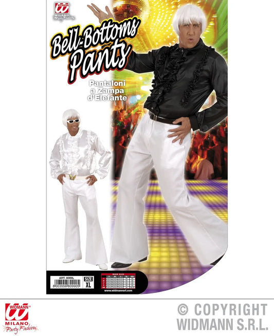 Pantaloni bianchi a ZAMPA D'ELEFANTE in tessuto pesante XL - tuttocostumi.it