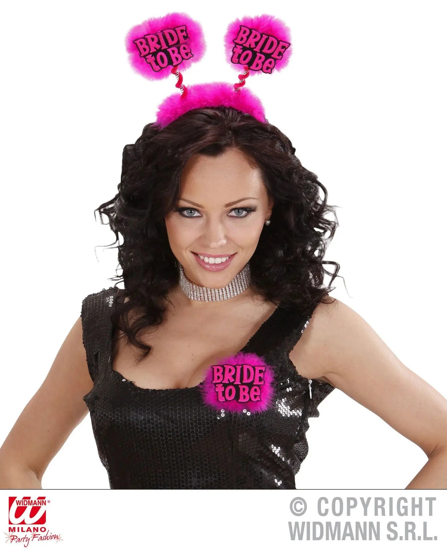 Spilla BRIDE TO BE nera - tuttocostumi.it