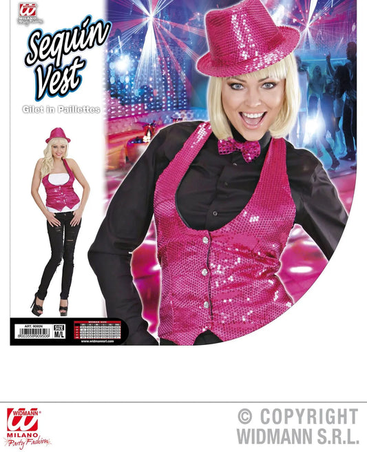 GILET IN PAILLETTES PINK donna - tuttocostumi.it