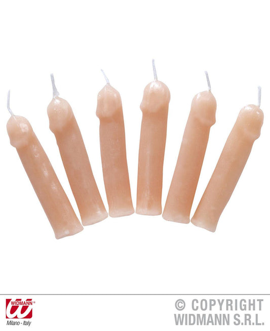 Set da 6 candele PARTY WILLY di Widmann - tuttocostumi.it