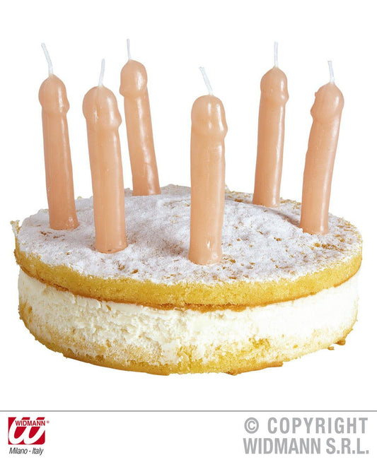 Set da 6 candele PARTY WILLY di Widmann - tuttocostumi.it